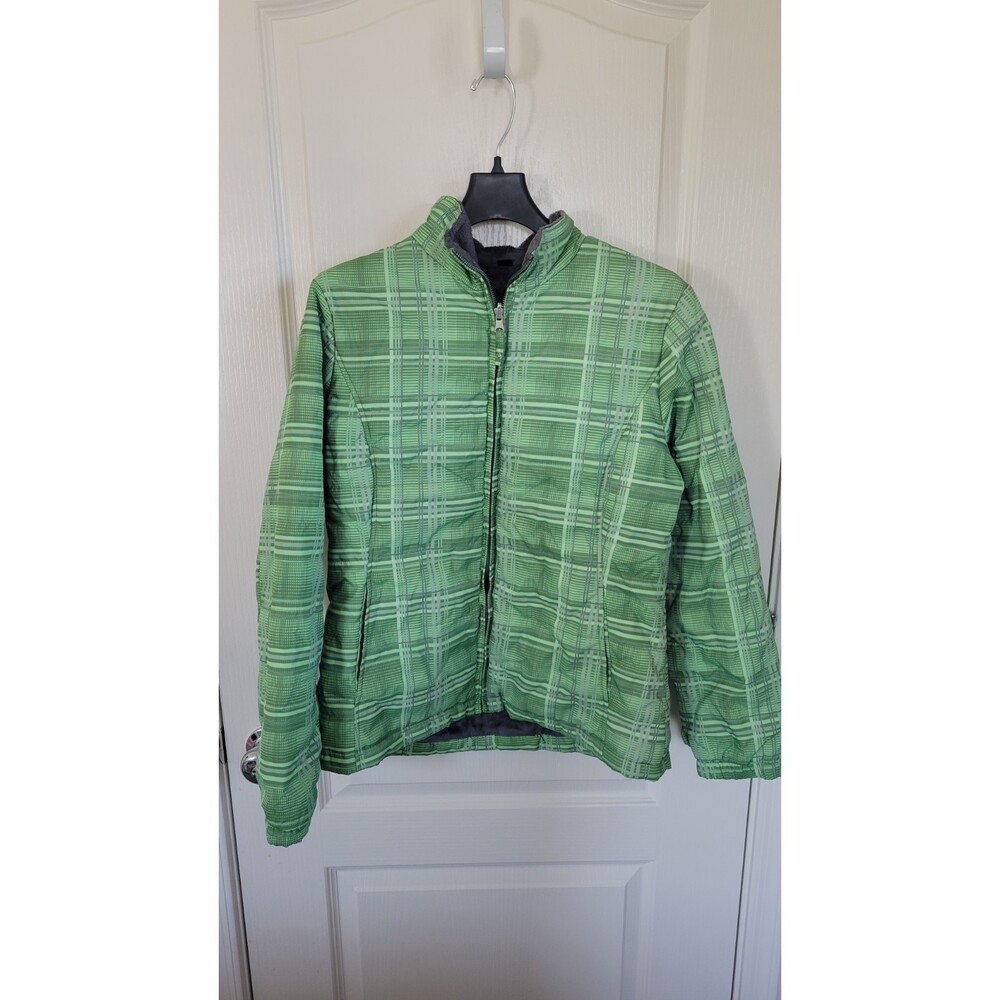 Women's Free Country Green Plaid Faux Fur Lined Jacket